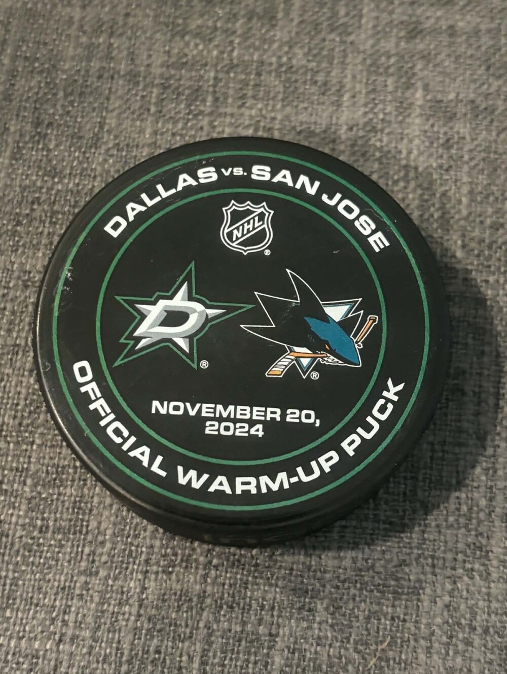 Dallas Stars vs San Jose Sharks NHL Official Warm Up Hockey